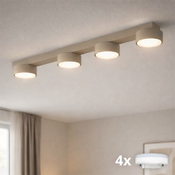 Brilagi - LED RGB+CCT dimmbarer Einbaustrahler MONO 4xGX53/14W/230V 2700-6500K Wi-Fi Tuya beige