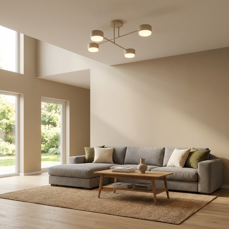 Brilagi - LED RGB+CCT dimmbare aufgesetzte Deckenleuchte MONO 4xGX53/14W/230V 2700-6500K Wi-Fi Tuya schwarz
