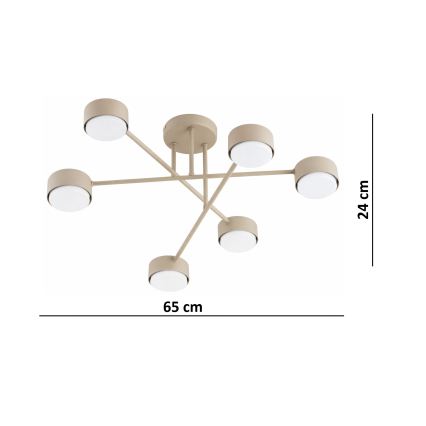 Brilagi - LED RGB+CCT dimmbare aufgesetzte Deckenleuchte MONO 6xGX53/14W/230V 2700-6500K Wi-Fi Tuya schwarz