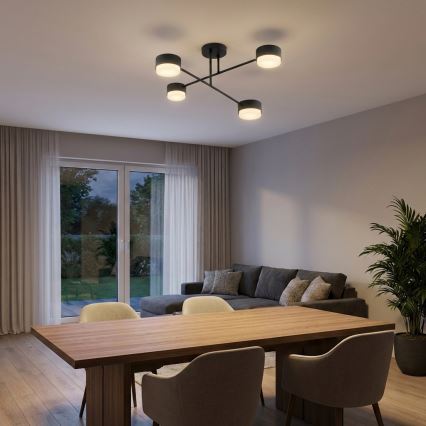 Brilagi - LED RGB+CCT dimmbare aufgesetzte Deckenleuchte MONO 4xGX53/14W/230V 2700-6500K Wi-Fi Tuya schwarz