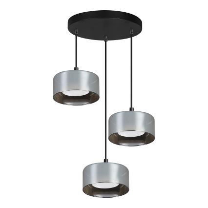 Brilagi - AURA LUX LED RGB+CCT dimmbare Pendelleuchte mit Stahlseilaufhängung 3xGX53/14W/230V 2700-6500K Wi-Fi Tuya schwarz/rauchgrau
