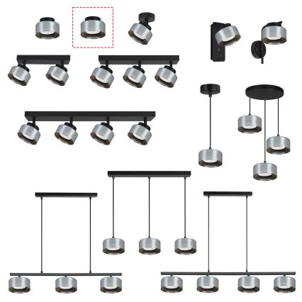 Brilagi - LED RGB+CCT dimmbare Einbauleuchte AURA LUX 1xGX53/14W/230V 2700-6500K Wi-Fi Tuya schwarz/rauchfarben