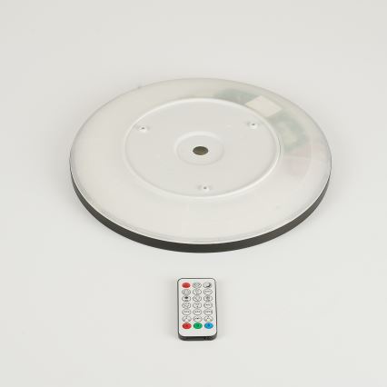 Brilagi - Dimmbare LED-RGBW-Deckenleuchte ULTRA SLIM LED/18W/230V 2700-6500K d 30 cm schwarz + Fernbedienung