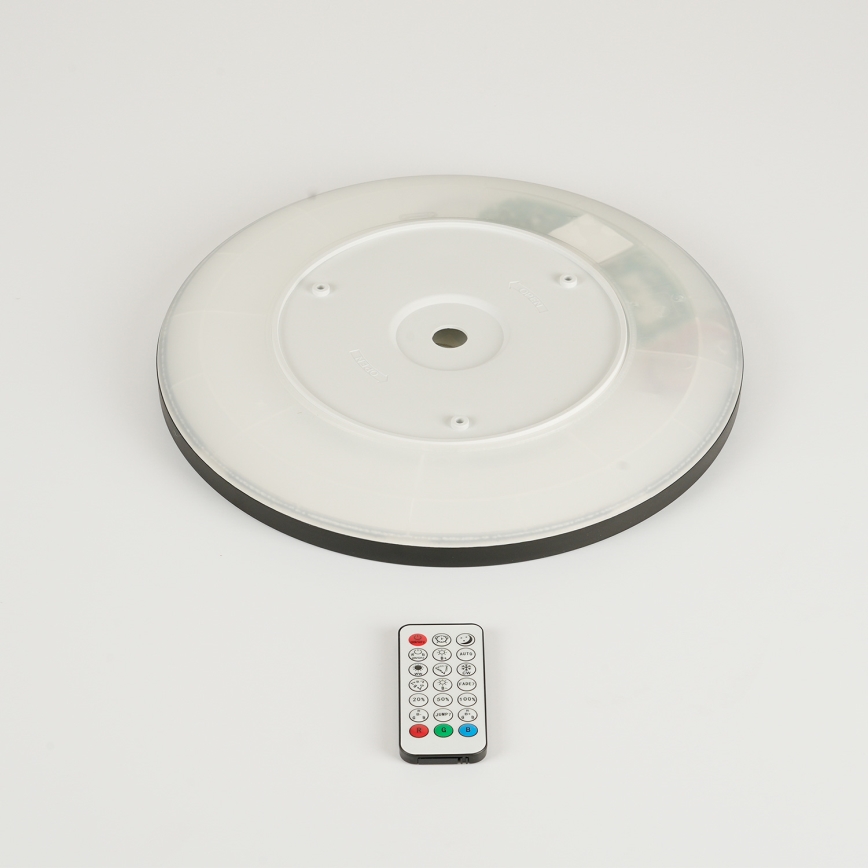 Brilagi - Dimmbare LED-RGBW-Deckenleuchte ULTRA SLIM LED/18W/230V 2700-6500K d 30 cm schwarz + Fernbedienung