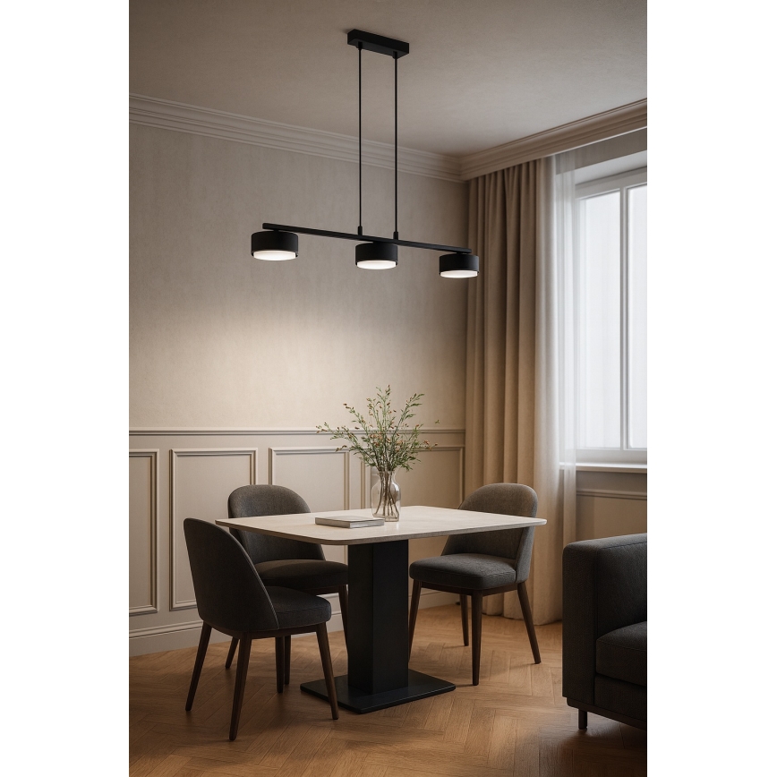Brilagi - LED RGB+CCT dimmbare Pendelleuchte an Kabel MONO 3xGX53/14W/230V 2700-6500K Wi-Fi Tuya schwarz