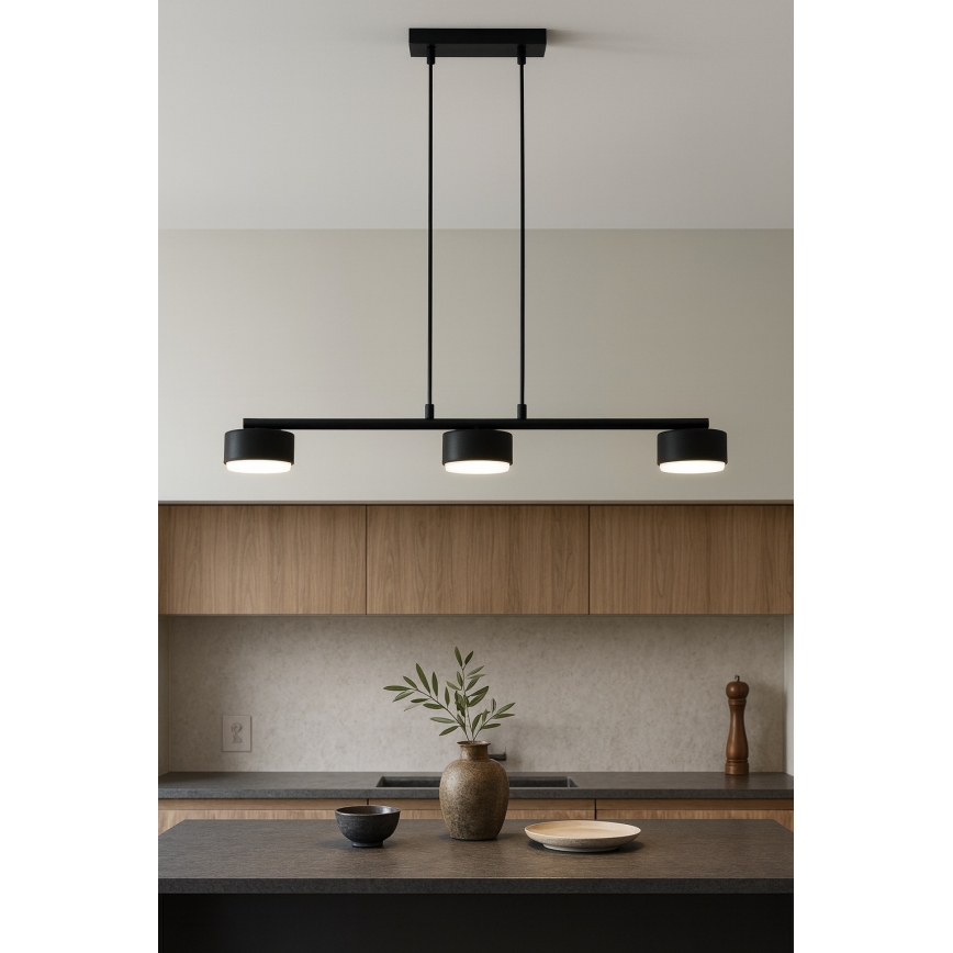 Brilagi - LED RGB+CCT dimmbare Pendelleuchte an Kabel MONO 3xGX53/14W/230V 2700-6500K Wi-Fi Tuya schwarz