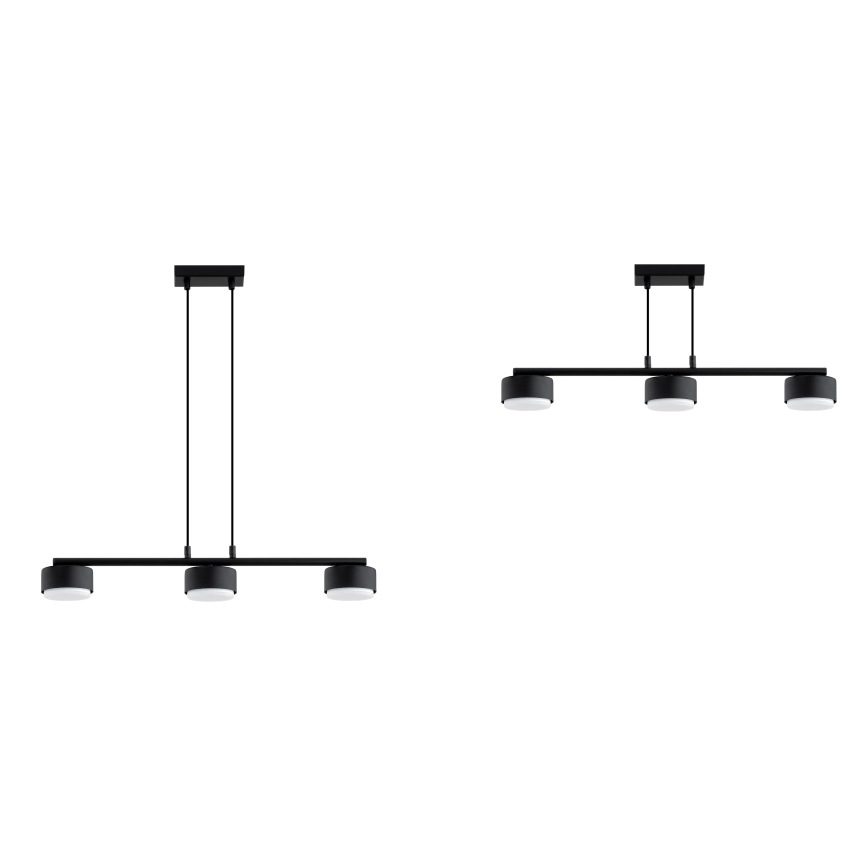 Brilagi - LED RGB+CCT dimmbare Pendelleuchte an Kabel MONO 3xGX53/14W/230V 2700-6500K Wi-Fi Tuya schwarz