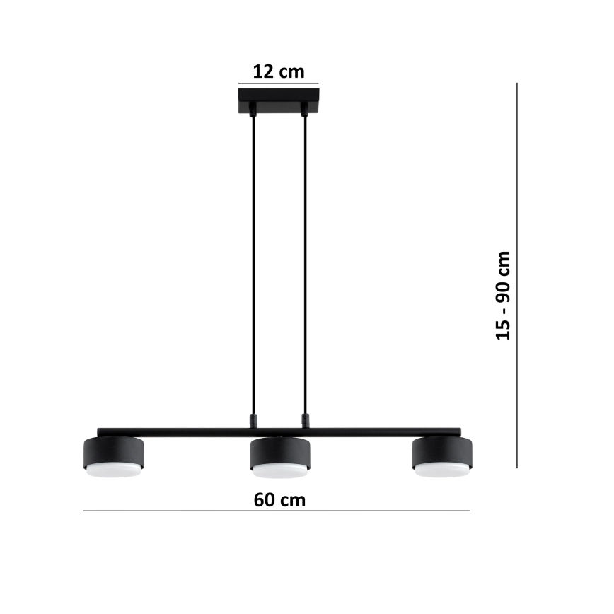 Brilagi - LED RGB+CCT dimmbare Pendelleuchte an Kabel MONO 3xGX53/14W/230V 2700-6500K Wi-Fi Tuya schwarz