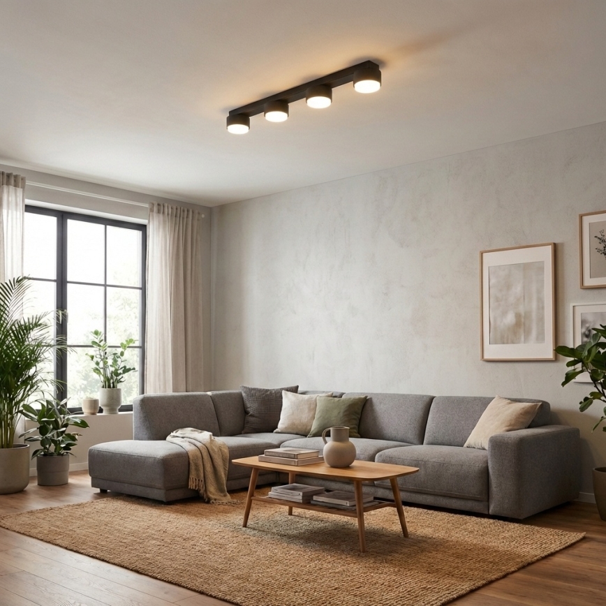 Brilagi - LED RGB+CCT dimmbarer Einbaustrahler MONO 4xGX53/14W/230V 2700-6500K Wi-Fi Tuya schwarz