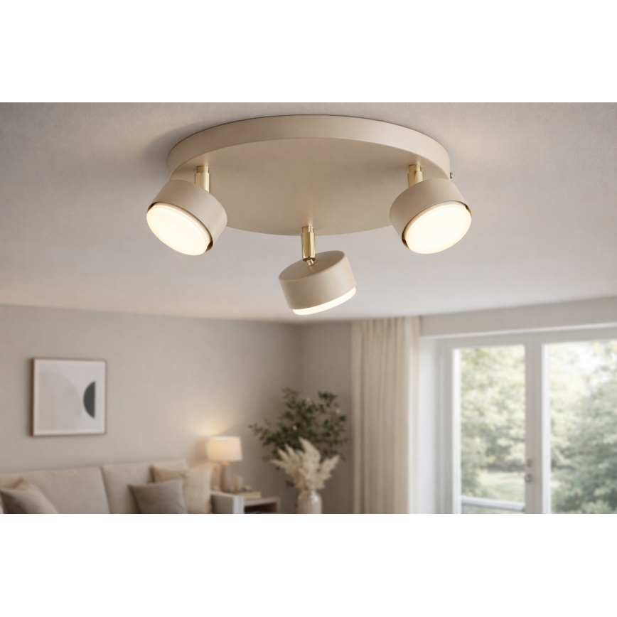 Brilagi - LED RGB+CCT faretto dimmerabile MONO 3xGX53/14W/230V 2700-6500K Wi-Fi Tuya beige/oro
