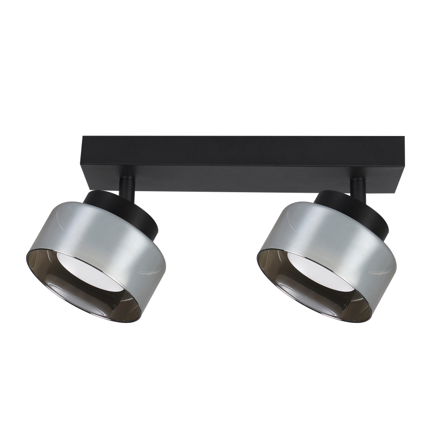 Brilagi - Faretto LED RGB+CCT dimmerabile AURA LUX 2xGX53/14W/230V 2700–6500K Wi-Fi Tuya nero/fumé