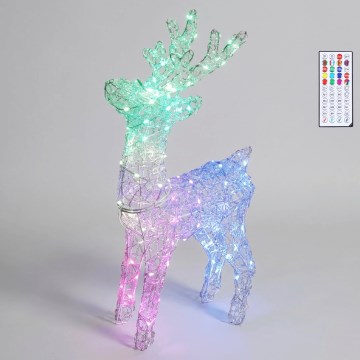 BRILAGI - LED RGBIC decorazione natalizia per esterni LED/6W/230V 60 cm IP44 renna + telecomando