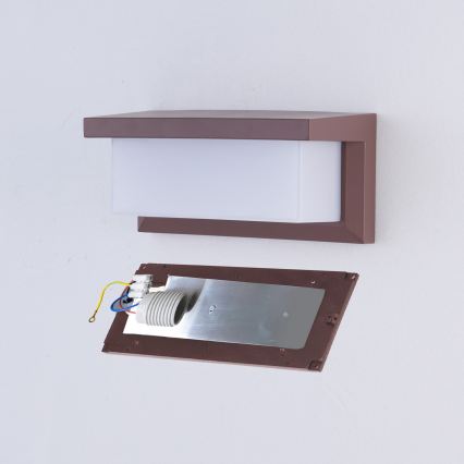 Brilagi - Applique da esterno LED RGBW dimmerabile BRICKY 1xE27/15W/230V 2700-6500K IP54 marrone