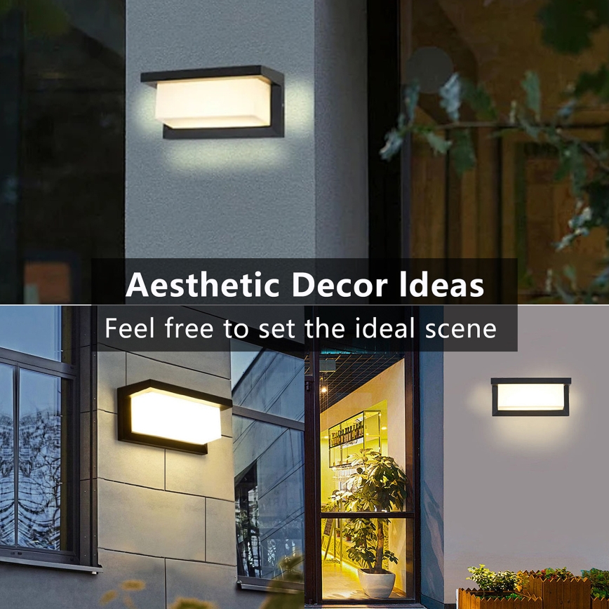 Brilagi - Lampada da parete per esterni LED RGBW dimmerabile BRICKY 1xE27/15W/230V 2700-6500K IP54 nera