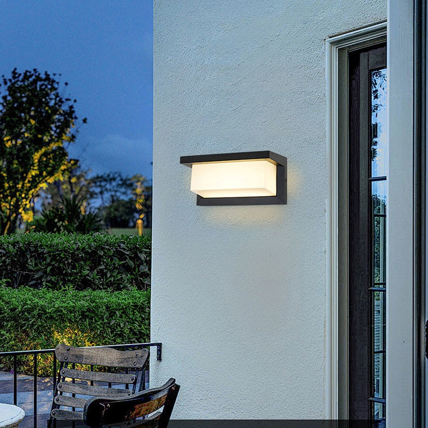 Brilagi - Lampada da parete per esterni LED RGBW dimmerabile BRICKY 1xE27/9W/230V 2700-6500K IP54 nera