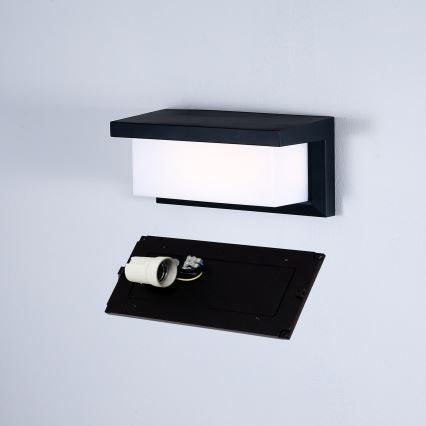 Brilagi - Lampada da parete per esterni LED RGBW dimmerabile BRICKY 1xE27/9W/230V 2700-6500K IP54 nera