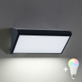 BRILAGI - LED RGBW applique da esterno dimmerabile TRIANGLE 1xE27/12W/230V 2700-6500K IP65 nero