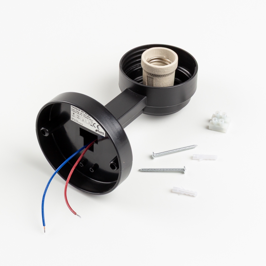 Brilagi - Applique da esterno dimmerabile LED RGBW HARBOR 1xE27/9W/230V 2700-6500K IP33 nero/bianco