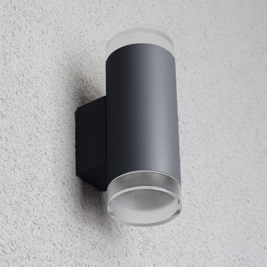 Brilagi - Applique da esterno LED RGBW dimmerabile MATERA 2xGU10/4,8W/230V 3000K IP54 antracite + telecomando