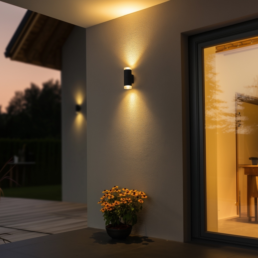 Brilagi - Applique da esterno LED RGBW dimmerabile MATERA 2xGU10/4,8W/230V 3000K IP54 antracite + telecomando