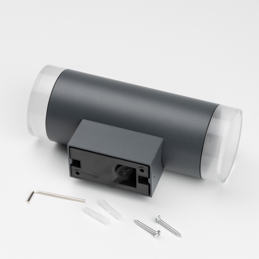 Brilagi - Applique da esterno LED RGBW dimmerabile MATERA 2xGU10/4,8W/230V 3000K IP54 antracite + telecomando
