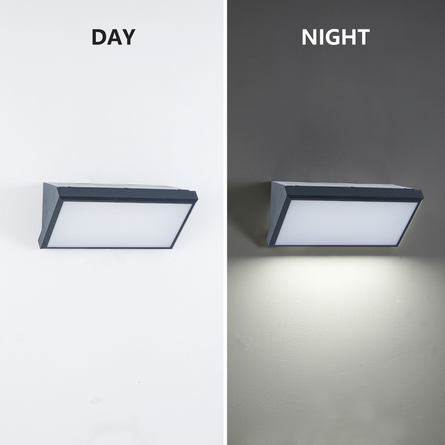 Brilagi - LED RGBW dimmerabile applique da esterno TRIANGLE 1xE27/9W/230V 2700-6500K IP65 antracite