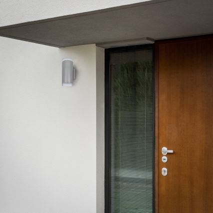 Brilagi - Applique murale LED RGBW dimmable d'extérieur MATERA 2x GU10/6W/230V 3000K IP54 gris + télécommande