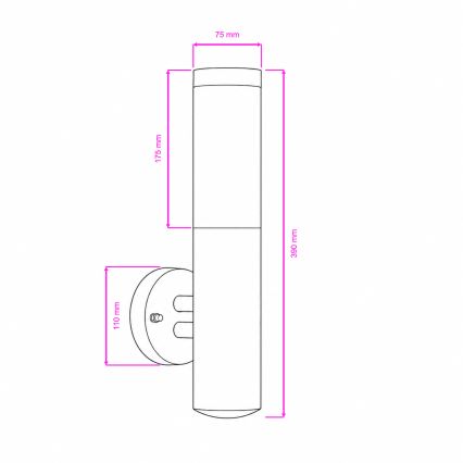 BRILAGI - Applique murale d'extérieur LED RGBW dimmable ELIA 1xE27/6,5W/230V 2700-6500K IP44 Wi-Fi chrome mat