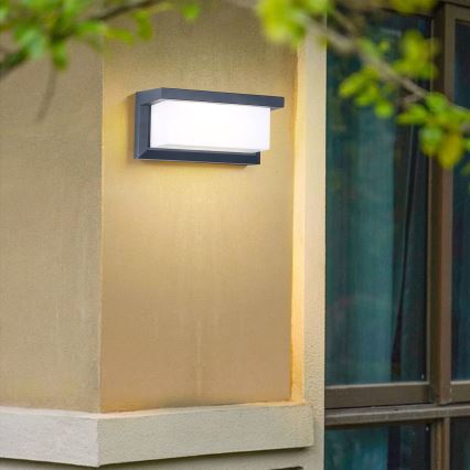 Brilagi - LED RGBW dimmbare Außenwandleuchte BRICKY 1xE27/15W/230V 2700-6500K anthrazit IP54