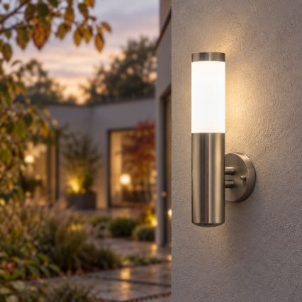BRILAGI - LED RGBW dimmbare Außen-Wandleuchte ELIA 1xE27/6,5W/230V 2700-6500K IP44 Wi-Fi mattchrom