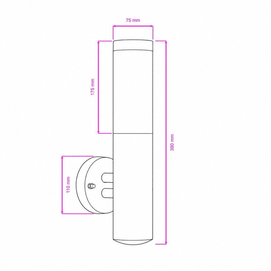 BRILAGI - LED RGBW dimmbare Außen-Wandleuchte ELIA 1xE27/6,5W/230V 2700-6500K IP44 Wi-Fi mattchrom