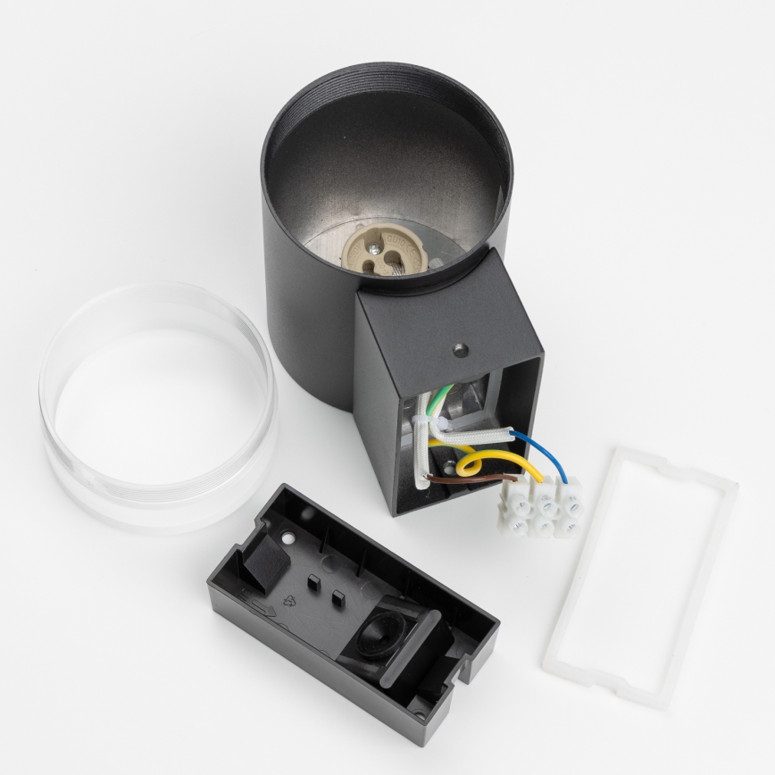 Brilagi - LED RGBW dimmbare Außen-Wandleuchte MATERA 1xGU10/4,8W/230V 3000K IP54 schwarz + Fernbedienung