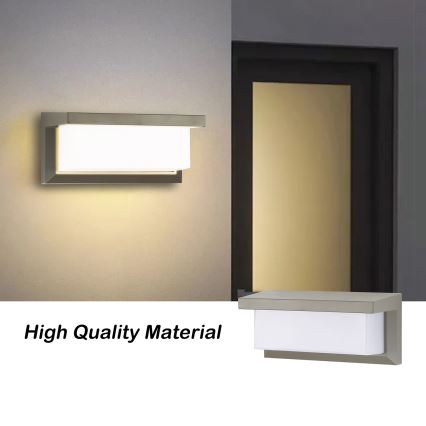 Brilagi - LED RGBW dimmbare Außen-Wandleuchte BRICKY 1xE27/15W/230V 2700-6500K IP54 grau