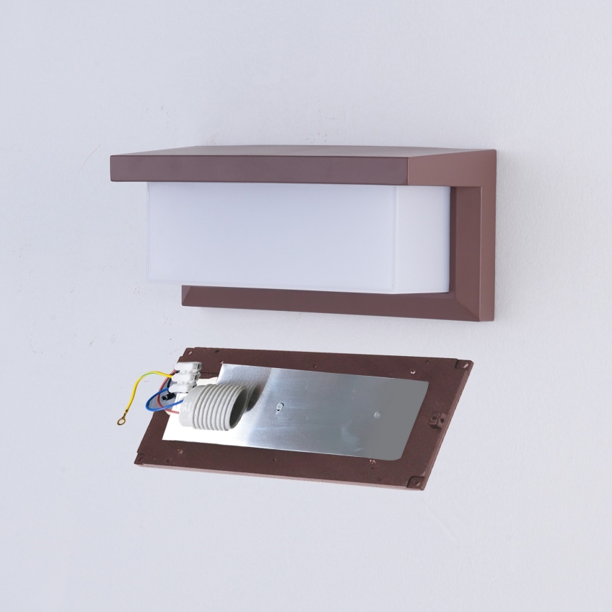 Brilagi - LED RGBW dimmbare Außenwandleuchte BRICKY 1xE27/9W/230V 2700-6500K IP54 braun