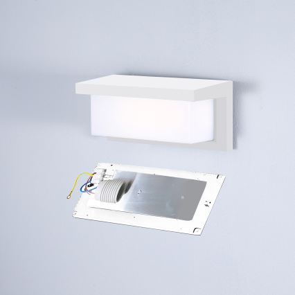 Brilagi - LED RGBW dimmbare Außenwandleuchte BRICKY 1xE27/9W/230V 2700–6500K IP54 Weiß