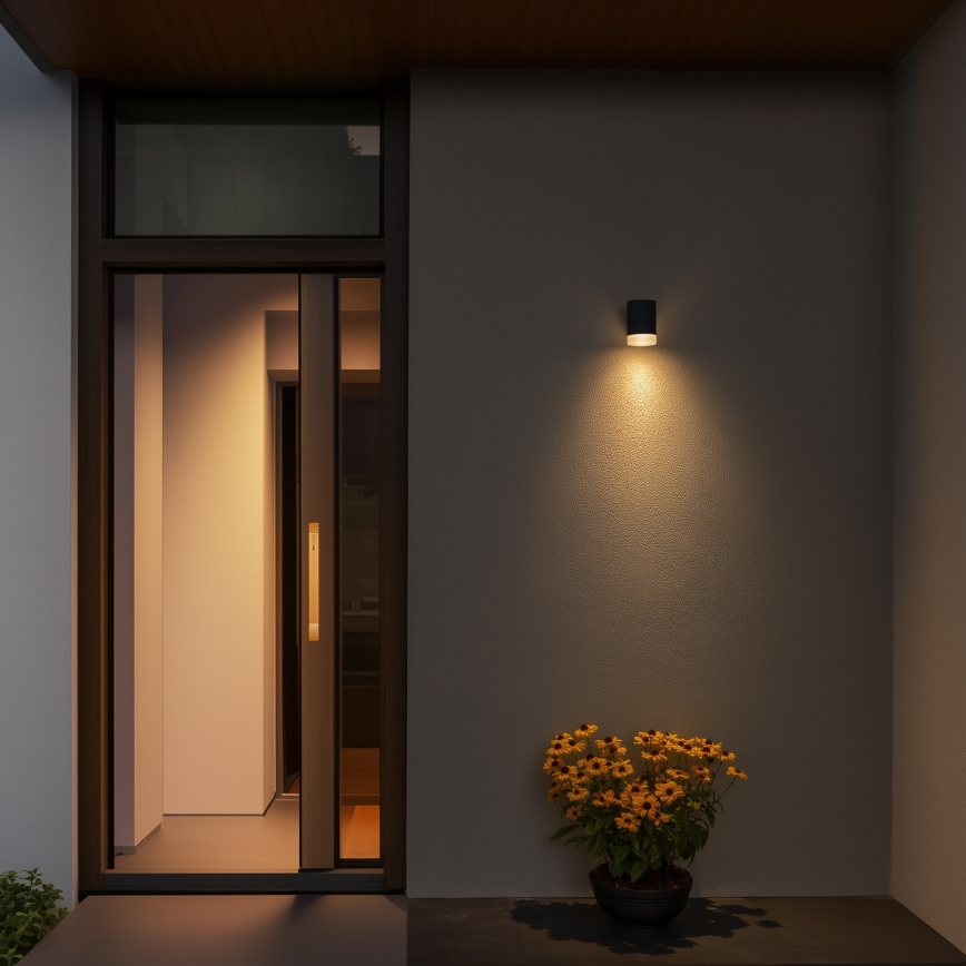 Brilagi - LED RGBW dimmbare Außenwandleuchte MATERA 1xGU10/4,8W/230V 3000K IP54 Anthrazit + Fernbedienung