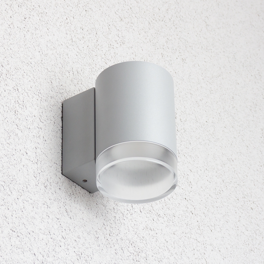 Brilagi - LED RGBW, dimmbar, Außen-Wandleuchte MATERA 1xGU10/4,8W/230V 3000K IP54 grau + Fernbedienung