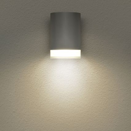Brilagi - LED RGBW, dimmbar, Außen-Wandleuchte MATERA 1xGU10/4,8W/230V 3000K IP54 grau + Fernbedienung