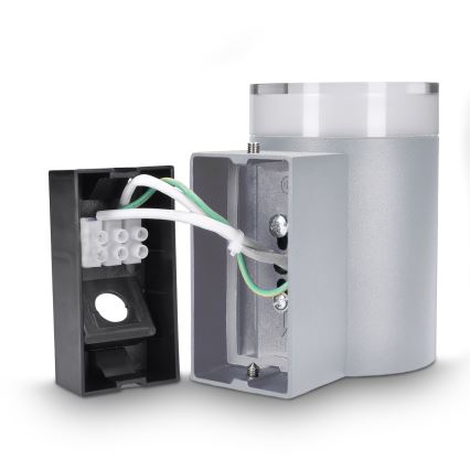 Brilagi - LED RGBW, dimmbar, Außen-Wandleuchte MATERA 1xGU10/4,8W/230V 3000K IP54 grau + Fernbedienung