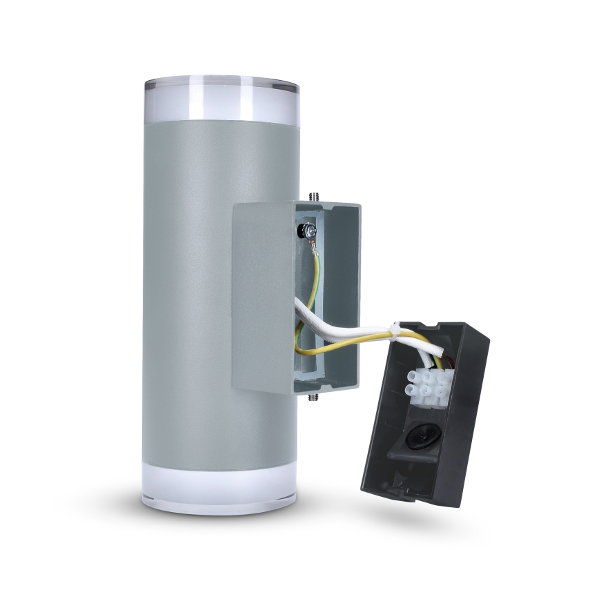 Brilagi - LED RGBW dimmbare Außen-Wandleuchte MATERA 2xGU10/4,8W/230V 3000K IP54 grau + Fernbedienung