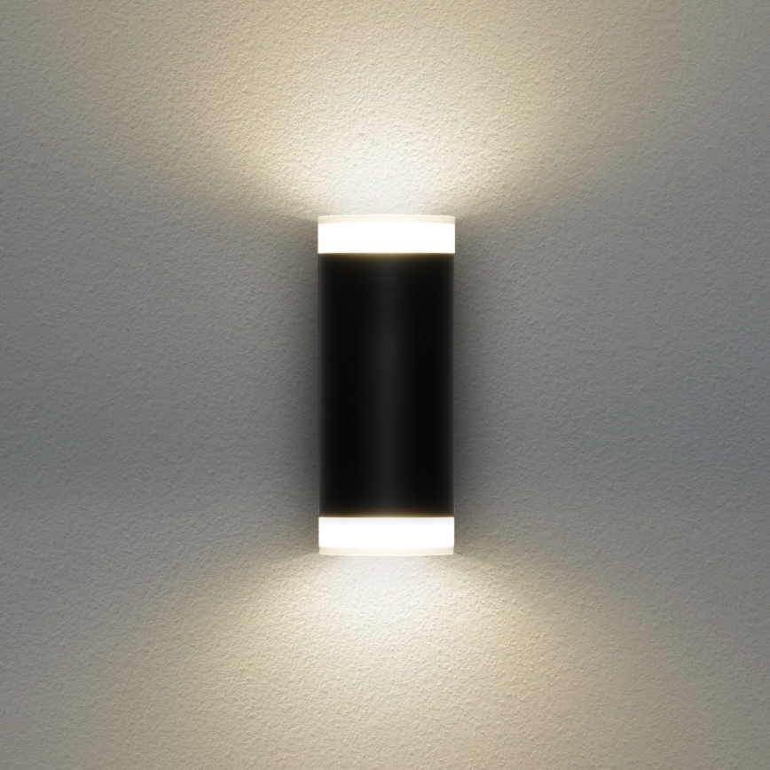 Brilagi - MATERA LED RGBW Außenwandleuchte, dimmbar, 2xGU10/6W/230V, 3000K, IP54, schwarz, inkl. Fernbedienung