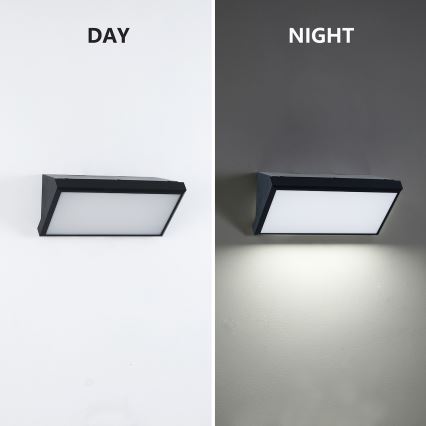 Brilagi - LED RGBW dimmbare Außenwandleuchte TRIANGLE 1xE27/15W/230V 2700–6500K IP65 schwarz