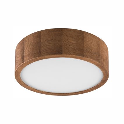 Brilagi - Plafonnier LED RGBW dimmable CARVALHO 1xE27/9W/230V 2700-6500K Wi-Fi chêne Ø 27,5 cm