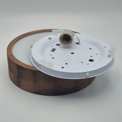 Brilagi - Plafonnier LED RGBW dimmable CARVALHO 1xE27/9W/230V 2700-6500K Wi-Fi chêne Ø 27,5 cm