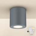 Brilagi - LED RGBW dimmbare Außenleuchte MIA 1xGU10/6W/230V 3000K 84x80 mm Anthrazit IP54 + Fernbedienung
