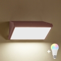 Brilagi - LED RGBW dimmbare Außenwandleuchte TRIANGLE 1xE27/15W/230V 2700-6500K IP65 braun