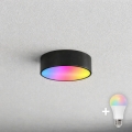 Brilagi - LED RGBW dimmbare Badezimmer-Deckenleuchte CLARE 1xE27/9W/230V 2700-6500K Ø 20 cm IP54 Wi-Fi schwarz
