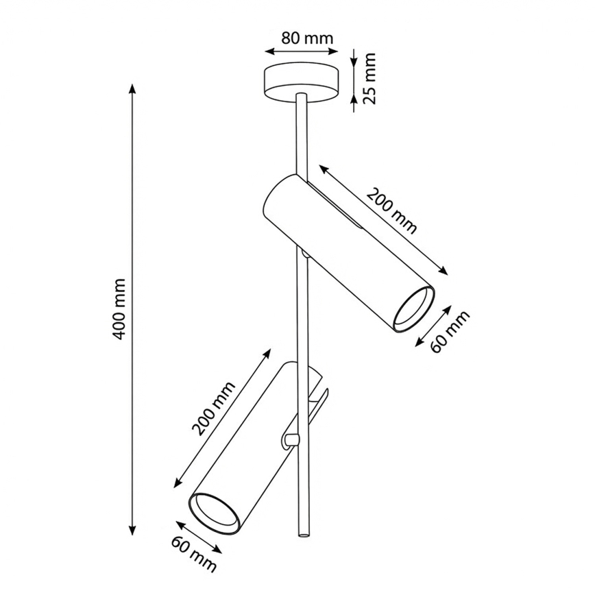 Brilagi - dimmbarer LED RGBW-Deckenleuchter an Stange BRANCH 2xGU10/6,5W/230V 2700-6500K beige