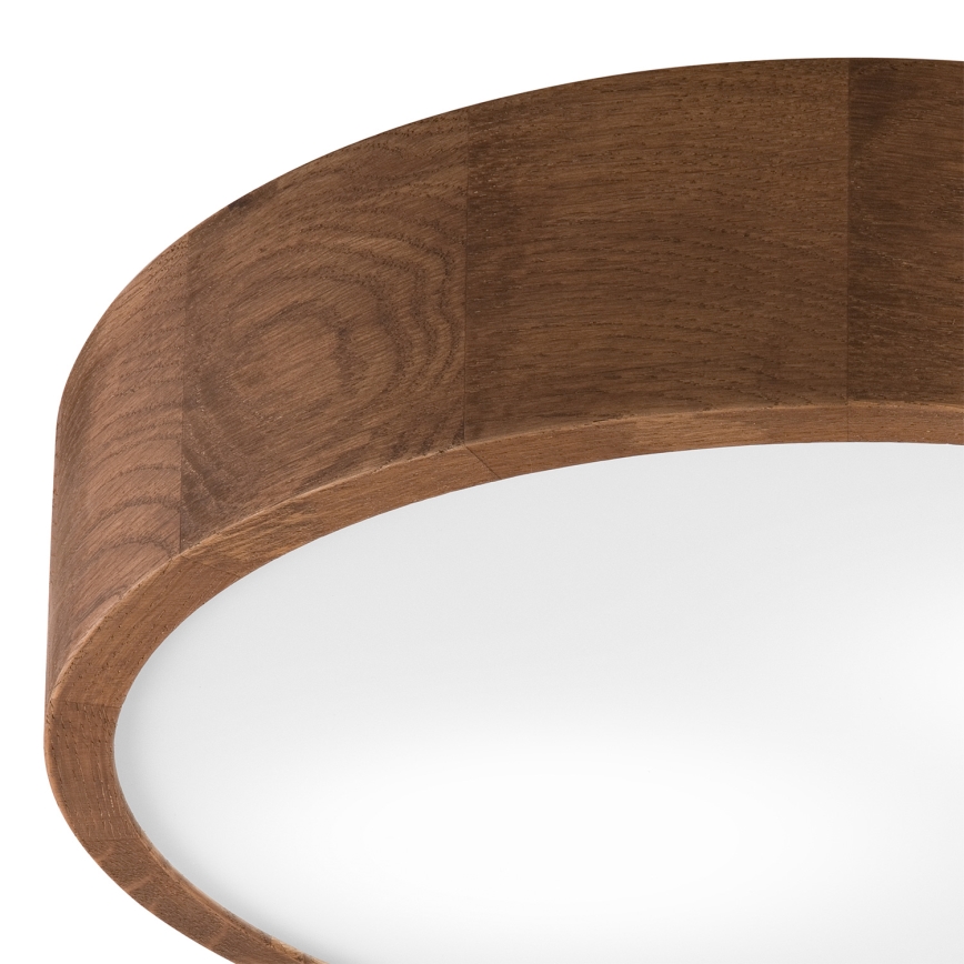 Brilagi - LED RGBW dimmbare Deckenleuchte CARVALHO 2xE27/15W/230V 2700-6500K Wi-Fi Eiche Ø 37,5 cm