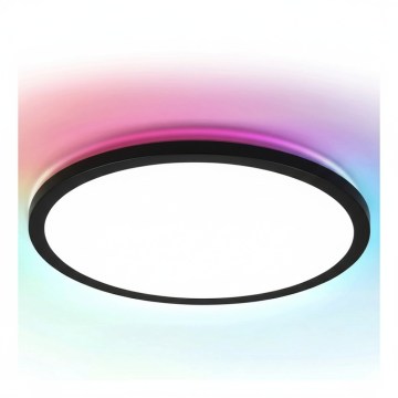Brilagi - LED RGBW dimmbare Deckenleuchte VIBE LED/24W/230V 3000-6500K schwarz + Fernbedienung